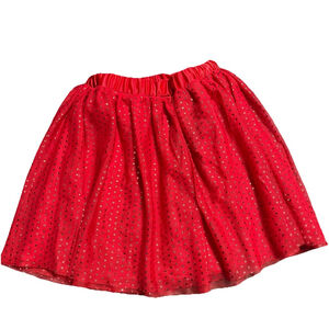 Holiday Time Girls Red Tulle Tutu Christmas Skirt 6x